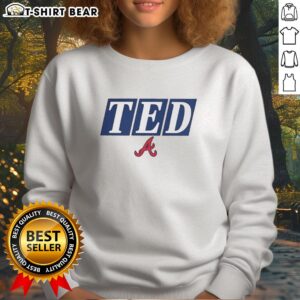 Awesome Atlanta Braves memorial Ted Turner sweatshirt featuring team logo and classic design, perfect for fans.