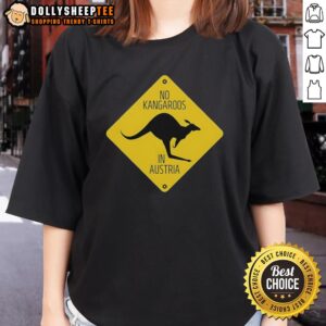 Nice No Kangaroos in Austria logo on a ladies tee, featuring a stylish design perfect for casual wear.