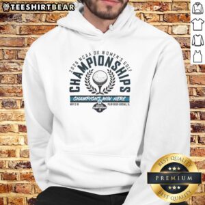 Good 2026 NCAA DII Women's Golf Championship hoodie, showcasing sporty design and event details for golf fans.
