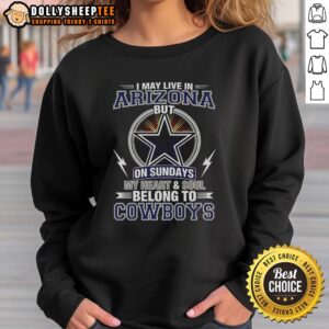 Dallas Cowboys sweatshirt showcasing loyalty, perfect for fans living in Arizona who support the NFL team.