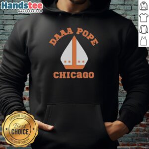 Official Mike Ditka Chicago Bears Daaa Pope Miter Hat Hoodie featuring iconic team colors and design for fans.