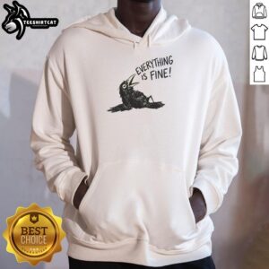 Official Everything Is Fine Collapse Crow Hoodie featuring a unique design and vibrant colors for casual wear.