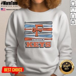 Premium Frederick Keys Baseball Logo Sweatshirt featuring vibrant team colors and logo design.