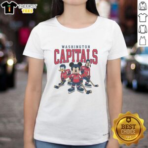 Awesome Washington Capitals Disney Team ice hockey ladies tee featuring vibrant graphics and a stylish fit for fans.