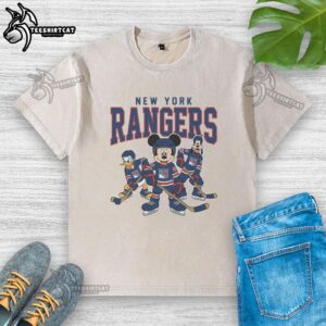Nice New York Rangers Disney Team Ice Hockey washed t-shirt featuring vibrant graphics and a comfortable fit.