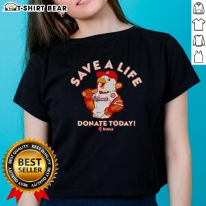 2026 Washington Nationals baseball Inova blood drive ladies tee featuring team colors and logo for sports fans.