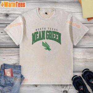Alt Text: Hot North Texas Mean Green classic logo washed t-shirt featuring vibrant green colors and comfortable fit.