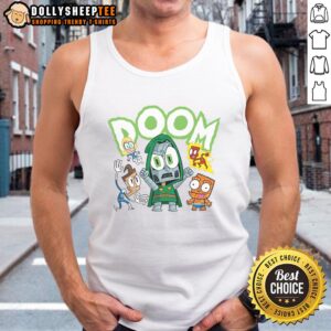 Premium Doom Generation Dr. Doom tank top featuring vibrant graphics and a stylish design for Marvel fans.