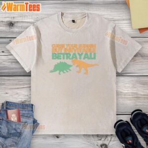 Hot Sudden But Inevitable Betrayal washed t-shirt featuring a unique design, perfect for fans of clever graphic tees.