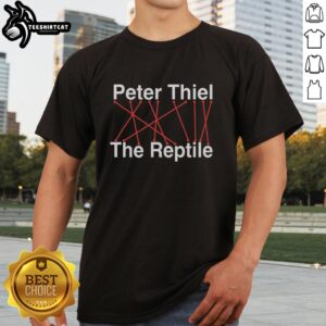 Good Peter Thiel The Reptile CEO T-Shirt featuring unique design and bold graphic, perfect for tech enthusiasts and fans.