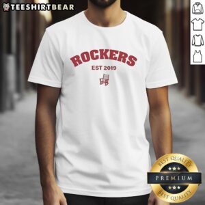 Good Rockers Est 2019 T-Shirt featuring High Point Rockers and Long Island Ducks logo, perfect for baseball fans.