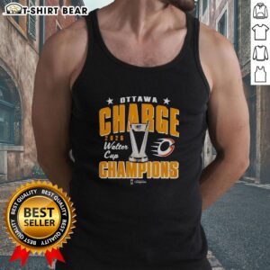 Hot Ottawa Charge 2026 PWHL Walter Cup Champions tank top featuring team logo and vibrant design for fans.