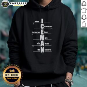 Good When I Cut People Off Iceman Hoodie featuring bold graphic design and cozy fit for casual streetwear style.