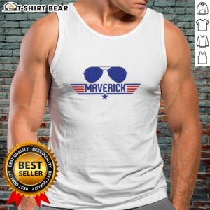 Official Top Gun Maverick aviator sunglasses and retro tank top for a stylish, nostalgic summer look.