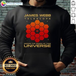 Premium James Webb Telescope hoodie showcasing stunning cosmic imagery, perfect for astronomy enthusiasts and space lovers.