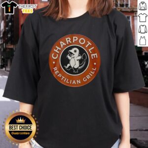 Good Pokemon Charpotle reptilian girl graphic on a ladies tee, perfect for fans of unique and stylish Pokemon apparel.