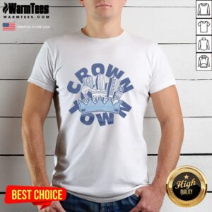 Official Crown Town Cityscape T-Shirt featuring a vibrant city skyline design, perfect for urban fashion enthusiasts.