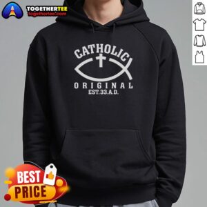 Pretty Original Catholic Church God Jesus Christ Hoodie featuring a vibrant design for faith-inspired style.