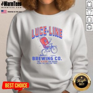 Cozy sweatshirt featuring Original Luce Line Brewing logo, perfect for beer lovers along the Luce Line Trail.