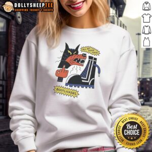 Original Wolf Middle Finger Sweatshirt: 'All My Dogs Hate Bootlickers' design featuring a bold graphic and comfortable fit.