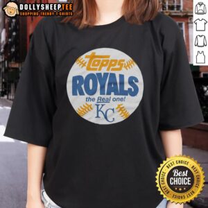 Premium Kansas City Royals MLB x Topps baseball ladies tee featuring vibrant team graphics and comfortable fit.