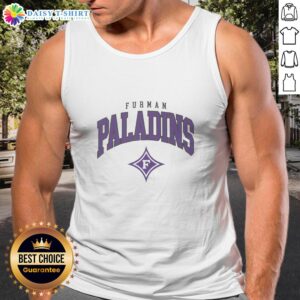 Original Furman Paladins classic logo tank top featuring vibrant colors and a stylish design for fans.