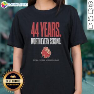 Original UEFA Europa League Istanbul tee for ladies, celebrating 44 years of football history, perfect for fans.