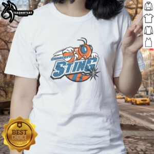Charlotte Sting ladies tee featuring vibrant team colors and logo, perfect for fans of women's basketball apparel.