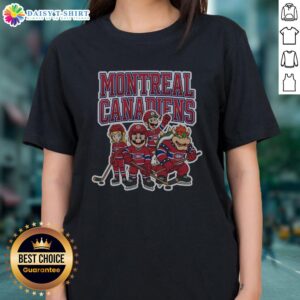 Awesome Montreal Canadiens Super Mario Team Ice Hockey Ladies Tee featuring vibrant graphics and a stylish design.