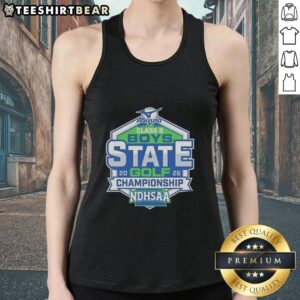 Premium NDHSAA Class B Boys Golf State Tournament 2026 tank top showcasing vibrant design and athletic fit.