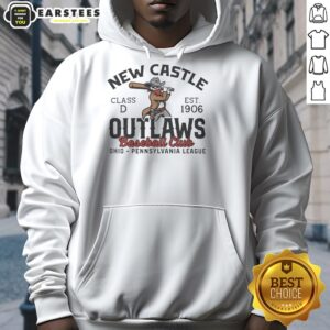 Awesome New Castle Outlaws Baseball 1906 Hoodie showcasing vintage design and team spirit for baseball fans.