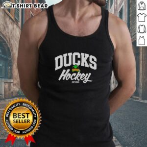 Pretty Melbourne Ducks Hockey Club Est 2022 tank top featuring vibrant design and team logo for stylish fans.