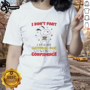 Pretty I Don't Fart I Release Natural Gas With Confidence Ladies Tee in vibrant colors, perfect for fun casual wear.