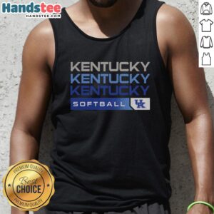 Stylish Top Kentucky Wildcats College Softball Hype Tank Top in blue, perfect for game day and showing team spirit.