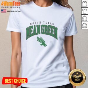 Hot North Texas Mean Green classic logo ladies tee showcasing vibrant colors and stylish design for fans.