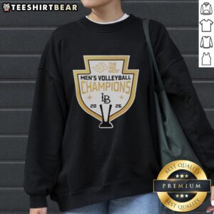 Alt Text: Top Long Beach 2026 Men's Volleyball Champions The Big West Sweatshirt showcasing team pride and athletic spirit.