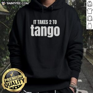 Awesome It Takes 2 To Tango Funny Saying Hoodie in vibrant colors, perfect for dance lovers and humor enthusiasts.