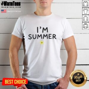 Nice I'M Summer Sun Graphic T-Shirt featuring a vibrant sun design, perfect for warm weather and casual outings.