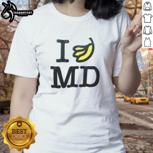 Good I Banana MD Ladies Tee featuring a playful banana graphic on a stylish women's shirt, perfect for casual wear.
