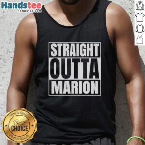 Official Straight Outta Marion United States Prison tank top featuring bold graphic design and comfortable fit.