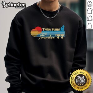 Good Twin Suns Paradise 1977 vintage sweatshirt featuring vibrant graphics and retro design for nostalgic fashion lovers.
