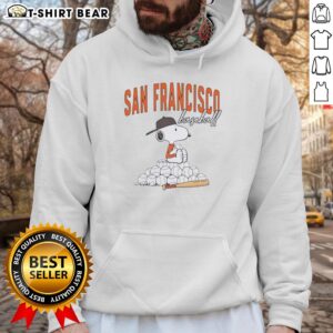Awesome Snoopy San Francisco Giants baseball hoodie featuring a playful Snoopy graphic and team colors.