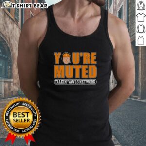 Funny Tennessee podcast tank top featuring 'Top Youre Muted Talkin Vawls Network' design by J-Man.