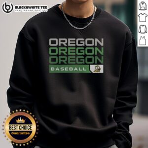 Top Oregon Ducks college baseball hype sweatshirt in vibrant green, featuring team logo and sporty design for fans.