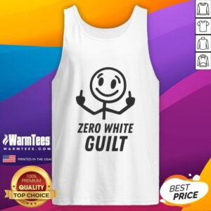 Nice Zero White Guilt Middle Finger Tank Top featuring a bold graphic and trendy design for a statement look.