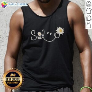 Official Smile Flower Tank Top featuring a vibrant floral design, perfect for summer fashion and casual wear.