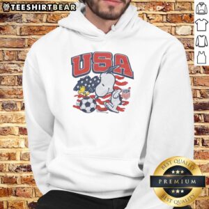 Nice Peanuts Snoopy X US Soccer hoodie featuring a playful Snoopy design, perfect for soccer fans and collectors.