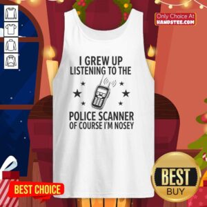 Premium walkie-talkie tank top featuring a nostalgic police scanner design for the curious and trendy.