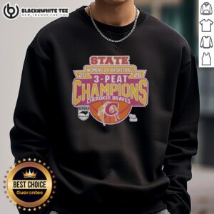 Awesome Cherokee Braves 2026 NCHSAA Women's 2A Basketball State Champions sweatshirt design featuring team colors.