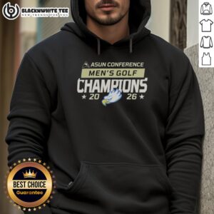Alt Text: 2026 Awesome Florida Gulf Coast Eagles men's golf champions hoodie, celebrating conference victory in stylish design.